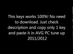 AVG PC Tune Up 2011/2012 Activation Keys