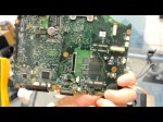 HPReflow.com Toshiba A135 Laptop Motherboard repair with water damage and corrosin
