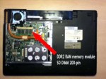 How to upgrade / install a RAM memory module in Fujitsu Amilo Li1818 notebook computer