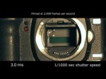 Slow motion camera shutter – Canon 5D Mark II 2000 fps