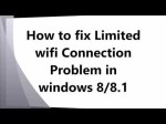 How to fix limited wifi connection problem in windows 8 or 8 1